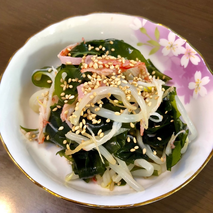 さっぱり！ワカメとカニカマのポン酢和え